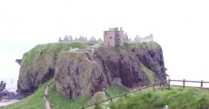 Les Etournias au château de Dunnottar en Ecosse